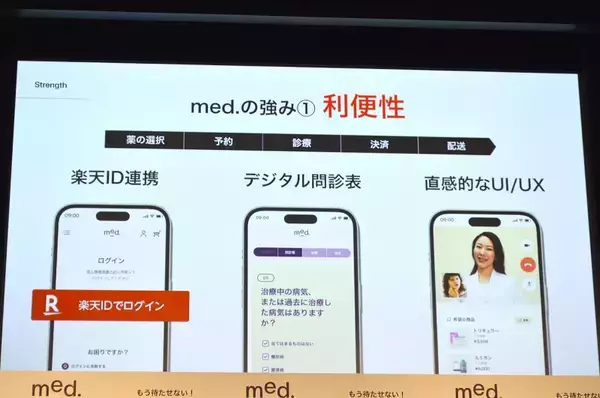 「オンライン診療サービス「med.」がグランドオープン！CMキャラクターのデヴィ夫人が疑似オンライン診療に挑戦」の画像