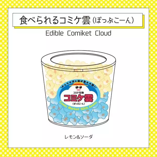 コミケ108グッズに「食べられるコミケ雲」　ポップコーンとなって再臨