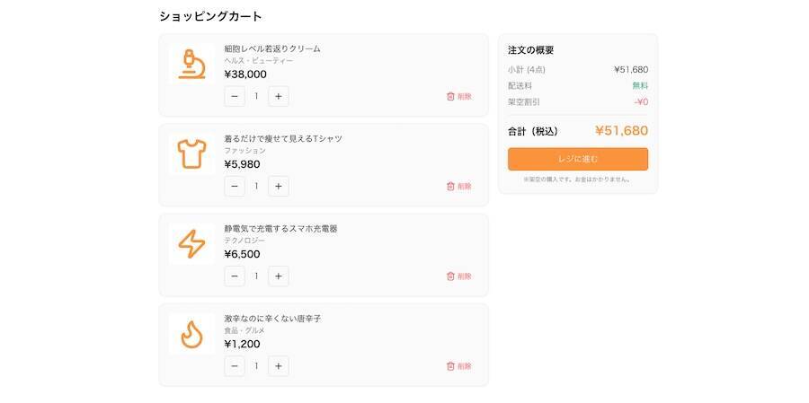 架空の商品を架空購入！謎の架空ECサイト「カウカウ」で買い物欲を発散させようぜ
