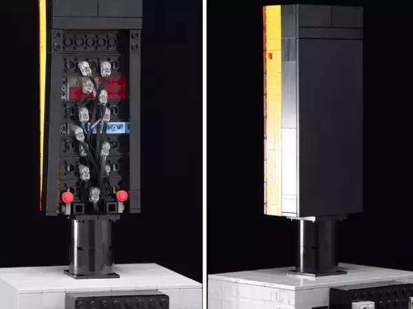 「「パだけ消えるパチンコ屋の看板」をレゴで完全再現　スイッチを入れると光り輝く文字に爆笑」の画像