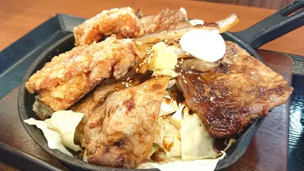 「ご飯のおかず2大巨頭が最強タッグ結成！からやまから「しょうが焼きの2種盛り定食」発売」の画像
