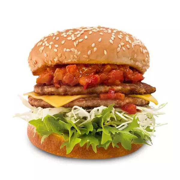 ドムドム、今度はケバブ風　肉感強めの「ケバブバーガー」発売