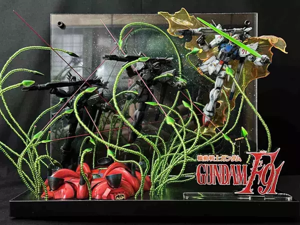 「質量を持った残像」を完全再現　ガンダムF91名シーンのジオラマが圧倒的完成度