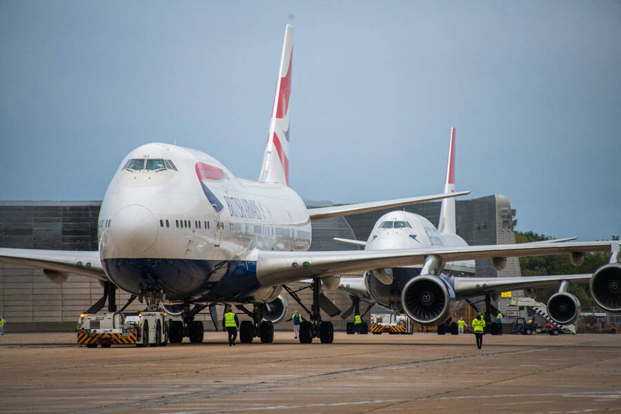 ブリティッシュ・エアウェイズB747　最後の2機がお別れフライト