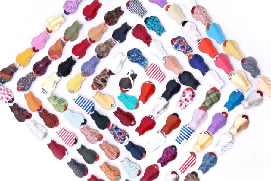 ねこ好きのためのキーケース　各限定1匹「世界にひとつ」カラーの101匹ねこ