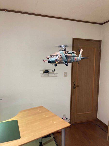 実機と同じ4翅ローターに改修　陸上自衛隊仕様UH-60JAのRCモデル