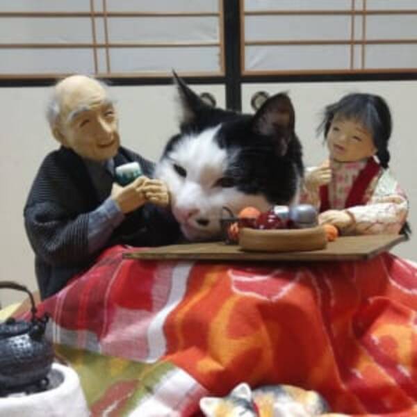 紙粘土人形とリアル猫のファンタジーなコラボにほっこり 18年2月14日 エキサイトニュース