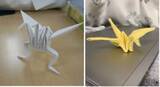 「整形外科医たちの器用さは折り紙が作る！？　折り鶴キングギドラvsギプス折り鶴」の画像1