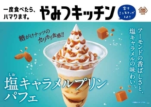 ミニストップから「塩キャラメルプリンパフェ」　ビターな風味とカリカリ食感がアクセント