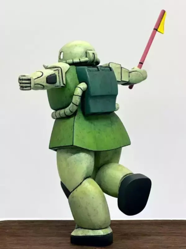「「ガルマ散る」のザクを完全再現　違和感まで忠実なプラモ作品が話題」の画像