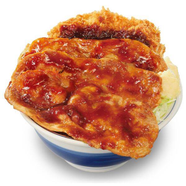 かつや、生姜焼き2枚・3枚を選べる新メニュー　チキンカツとの合い盛りで登場