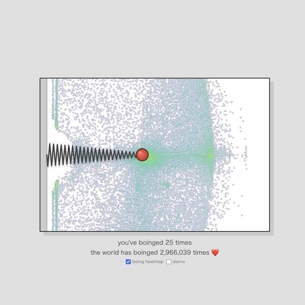 バネを引っ張って、ビヨーンってするだけ　Webサイト「Boing」になぜか癒やされる人続出