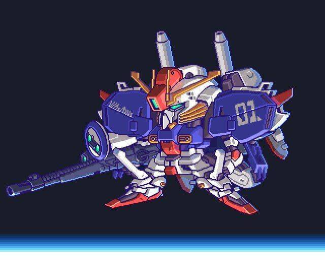 いつかまた「参戦」する日を夢見て　プラモデラーがガンダム・センチネル「Sガンダム」をドット絵アニメーションで再現