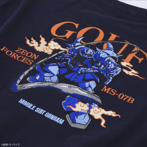 背中で魅せるガンダムTシャツ　名機3体を精緻なフル刺繍で表現