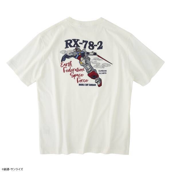 背中で魅せるガンダムTシャツ　名機3体を精緻なフル刺繍で表現