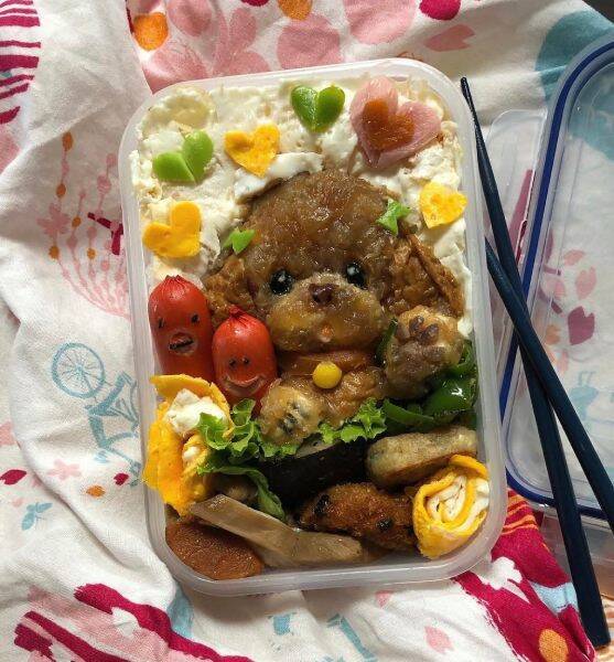 羊毛フェルト作家が作る「わんこキャラ弁」　リアルすぎてもはやアート