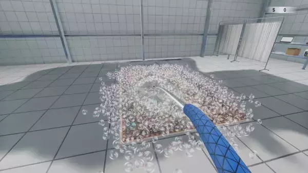 「SNSでよく見る“あの洗浄動画”の快感？新作「絨毯を洗うゲーム」がSteamに登場、しかし中身は隕石が降るクセ強ループゲー」の画像