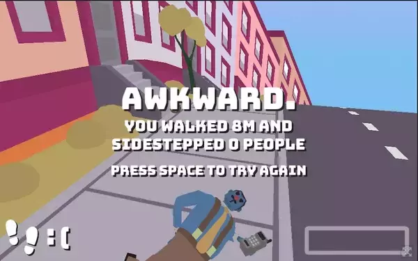 「道の譲り合いを疑似体験！万国共通の悩みをゲーム化した「Sidewalk Sidestep」が癖になる」の画像