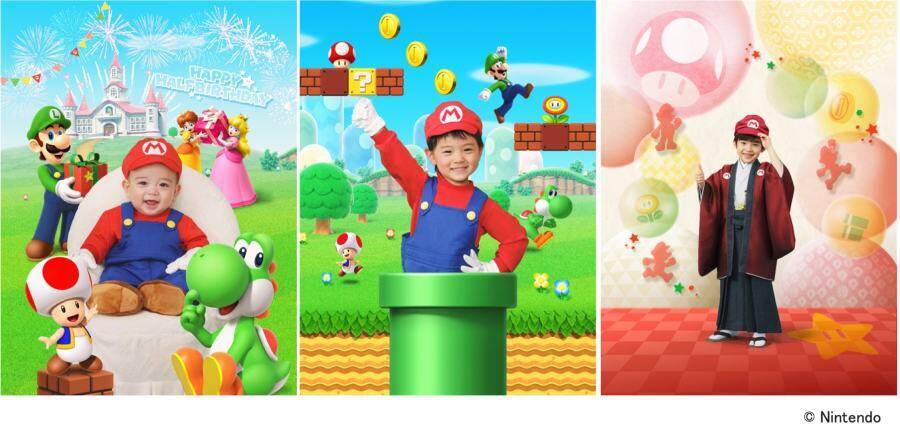 赤ちゃんがベビィマリオに　スタジオアリスの「スーパーマリオ撮影」に新衣装登場
