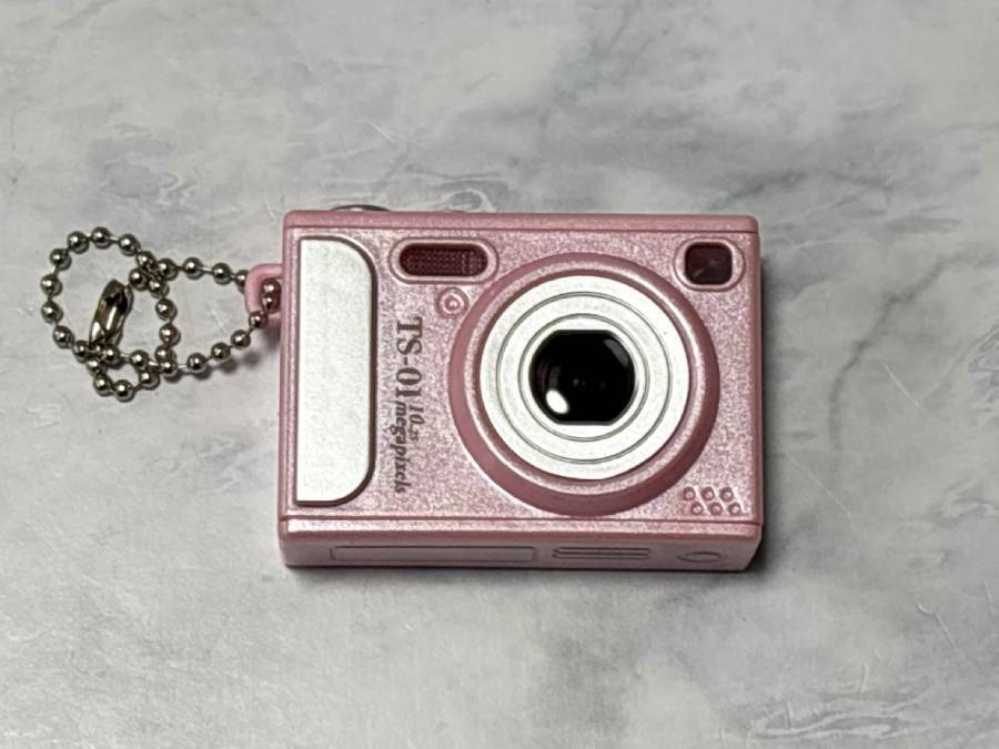 シャッターを押すと写真が現れる　カプセルトイ「デジタルカメラフォトフレームマスコット」使ってみた