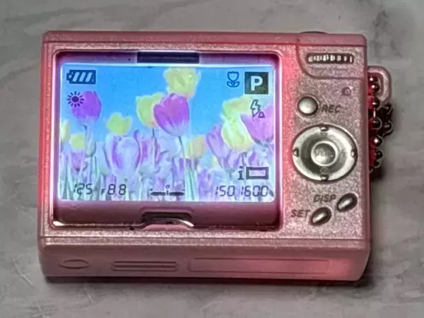 「シャッターを押すと写真が現れる　カプセルトイ「デジタルカメラフォトフレームマスコット」使ってみた」の画像