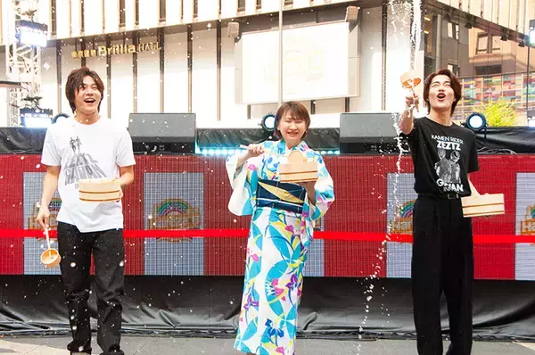 「“ゼッツ”今井竜太郎と“ギャバン”長田光平、打ち水イベントでマル秘ルーティン語る　「唇を…」「相手の香りを…」」の画像