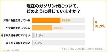 価格高騰で車を運転する回数を減らす！？　ガソリン代と暮らしに関する意識調査