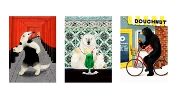 京都の人気スポットを満喫する動物たちを生き生きと表現　京都 蔦屋書店で小林マキ作品展「Stroll around Kyoto」がスタート