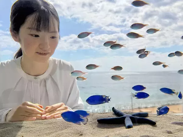 「ネモフィラの風景をモチーフに　茨城のブルーが重なり合う」の画像