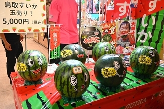 スイカ食べて「スイカッ（スカッ）と」して　夏の水分補給に、鳥取県が販売イベント