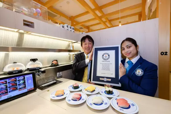 くら寿司が「回転寿司店舗数」でギネス世界記録　認定国内外694店舗「回転レーンの商品提供にこだわる」