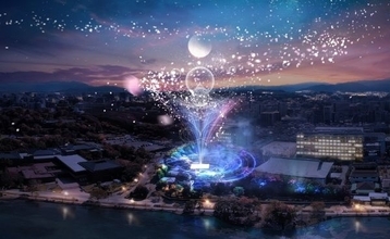 3月6日から桜舞い散る春限定のライトアップ　福岡市の大濠公園日本庭園のナイトアートイベント