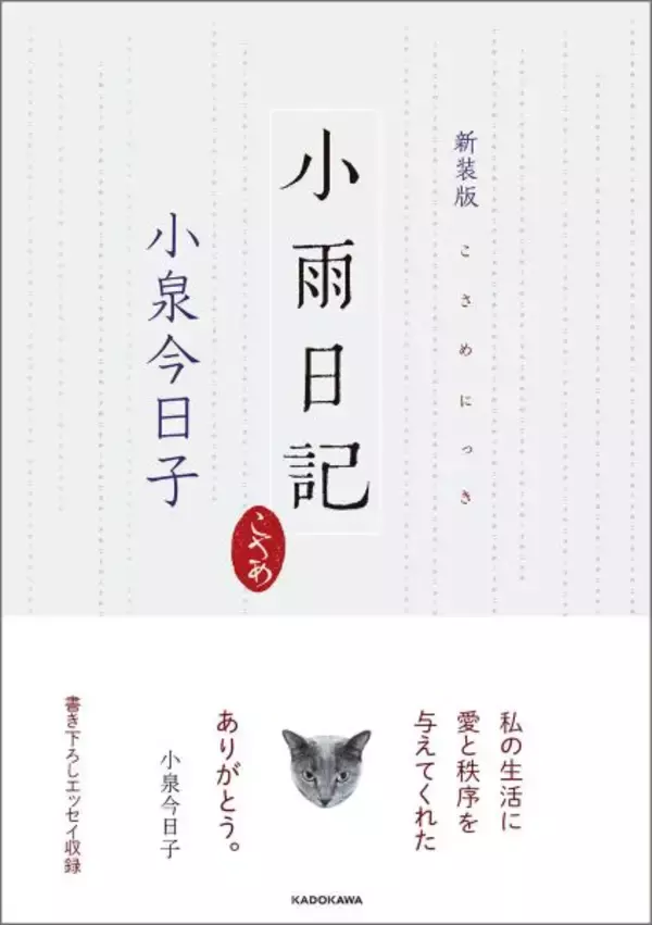 猫との幸せな時間を封印した小泉今日子さんのエッセー　『新装版　小雨日記』が発売、トークショーも開催