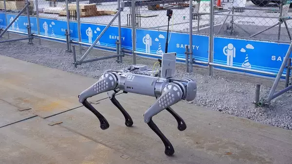 「ロボットで工事現場見回り　人手不足対策、鴻池組が実証実験」の画像