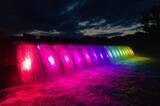 「日本夜景遺産のダム施設をライトアップ　幻想の滝、岩手県・錦秋湖大滝の夏」の画像1