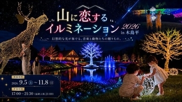 満天の星空と40万球のイルミネーション　2万5000本のダリアをライトアップ