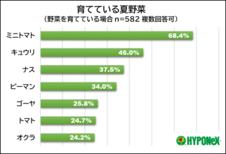 調査で判明、猛暑で植物も夏バテ？　夏野菜の悩み1位は「実割れ」、観葉植物は「水の与えすぎ」で失敗