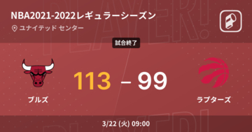 【NBAレギュラーシーズン】ブルズがラプターズを破る