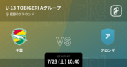 【U-13 TOBIGERI ONEAグループ】まもなく開始！千葉vs ALONZA