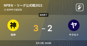 【NPBセ・リーグ公式戦ペナントレース】阪神がヤクルトから勝利をもぎ取る
