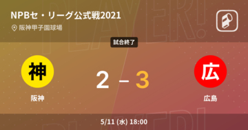 【NPBセ・リーグ公式戦ペナントレース】広島が阪神から勝利をもぎ取る