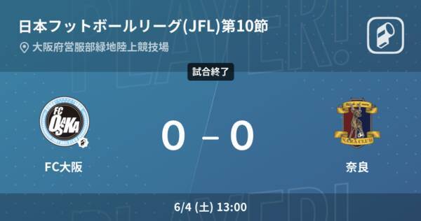 日本フットボールリーグ Jfl 第10節 Fc大阪は奈良とスコアレスドロー 22年6月4日 エキサイトニュース