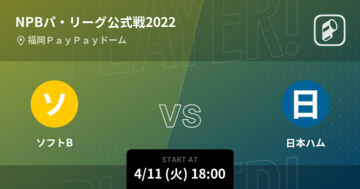 【NPBパ・リーグ公式戦ペナントレース】まもなく開始！ソフトBvs日本ハム