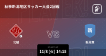 【秋季新潟地区サッカー大会2回戦】まもなく開始！北越vs新潟東