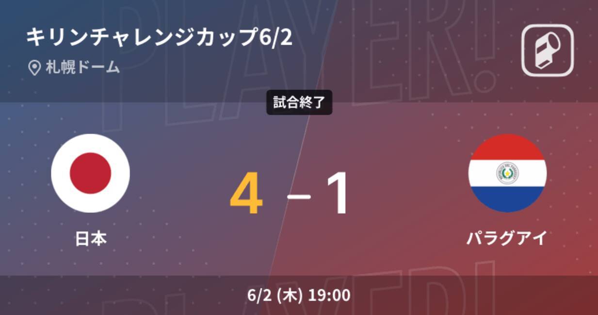 キリンチャレンジカップ6 2 日本が攻防の末 パラグアイから逃げ切る 22年6月2日 エキサイトニュース