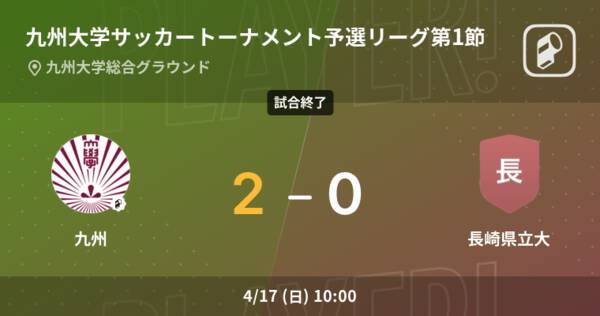 九州大学サッカートーナメント予選リーグ第1節 九州が長崎県立大を突き放しての勝利 22年4月17日 エキサイトニュース 九州大学サッカートーナメント予選リーグ第1節 九州が長崎県立大を突き放しての勝利 22年4月17日 エキサイトニュース