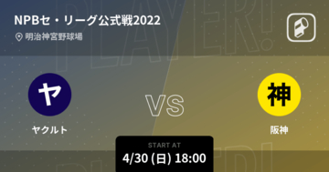 【NPBセ・リーグ公式戦ペナントレース】まもなく開始！ヤクルトvs阪神