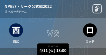 【NPBパ・リーグ公式戦ペナントレース】まもなく開始！西武vsロッテ