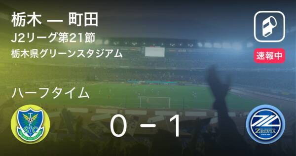 速報中 栃木vs町田は 町田が1点リードで前半を折り返す 21年7月3日 エキサイトニュース