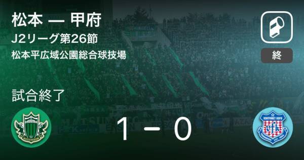 J2第26節 松本が甲府から逃げ切り勝利 18年7月29日 エキサイトニュース